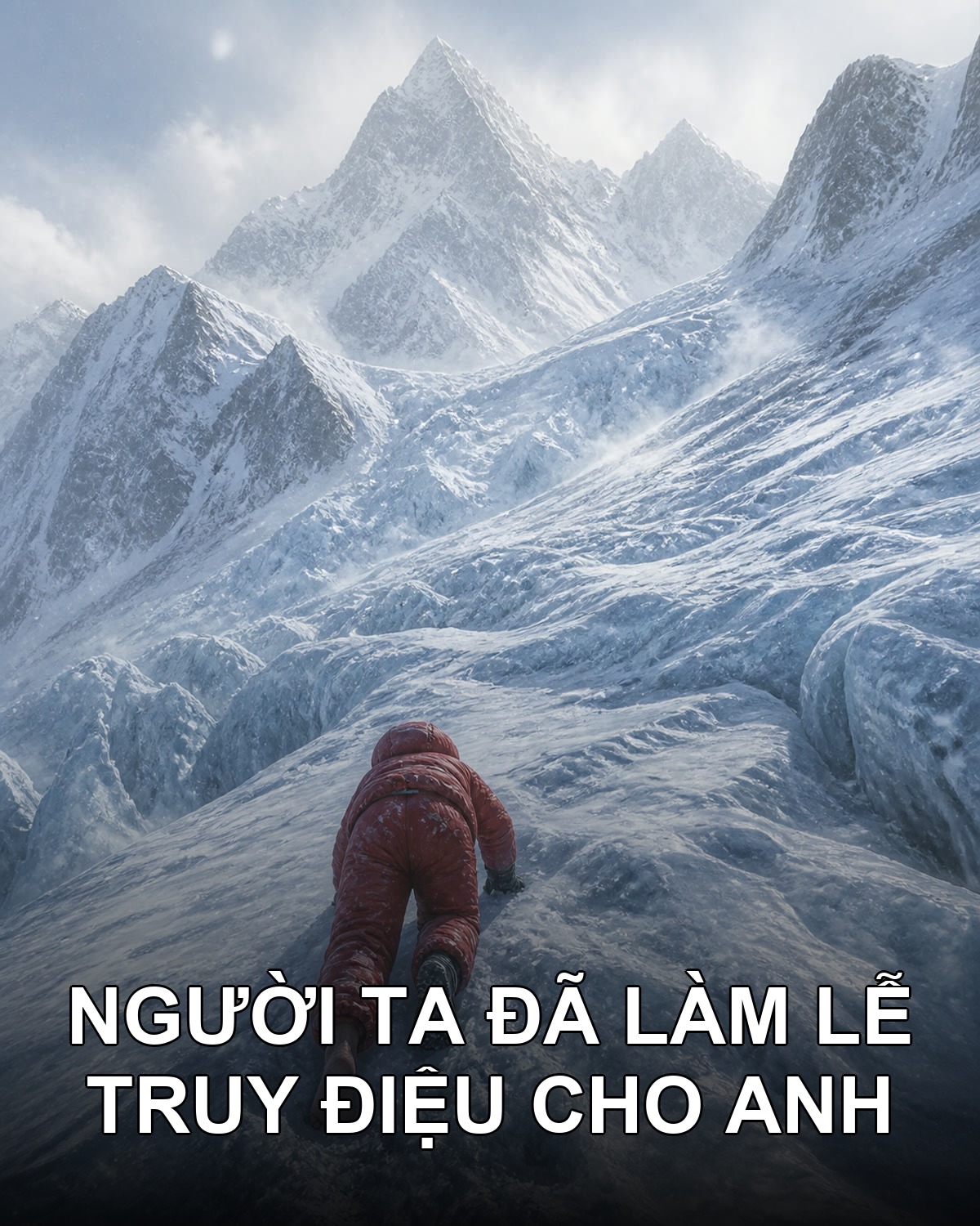 Ngày người ta làm lễ truy điệu, anh vẫn đang bò xuống núi