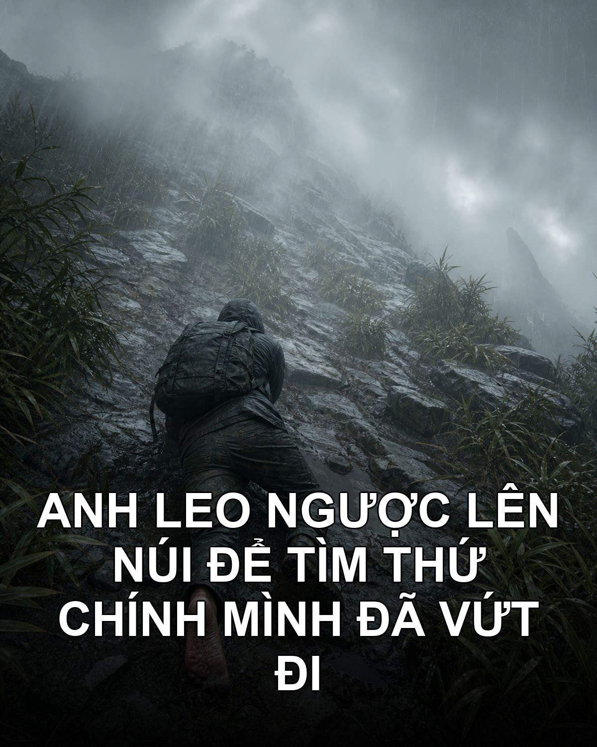 Gãy hai tay, anh leo ngược núi tìm lương khô đã vứt đi