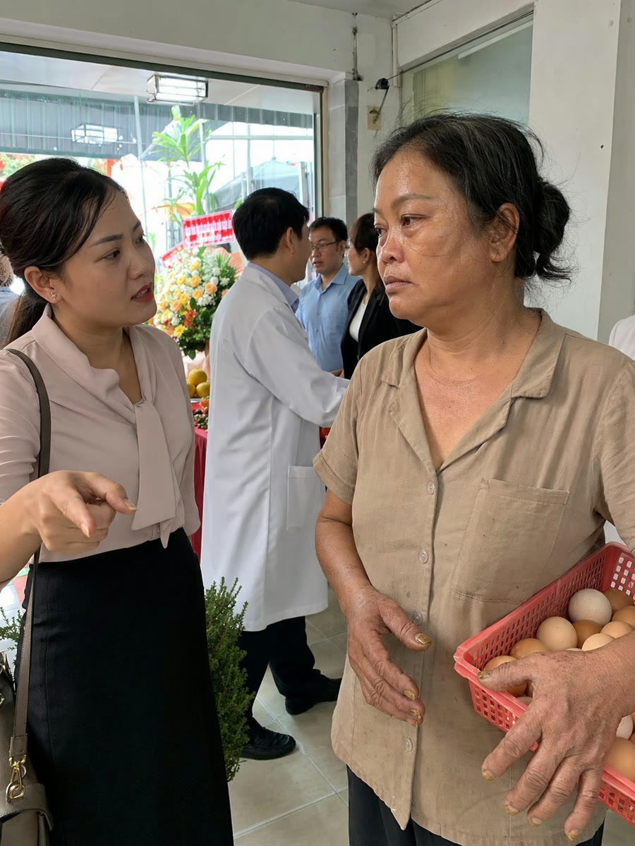 Ngày khai trương phòng khám của em trai, vợ nó bảo tôi ra ngoài trông xe vì trong này toàn thầy thuốc