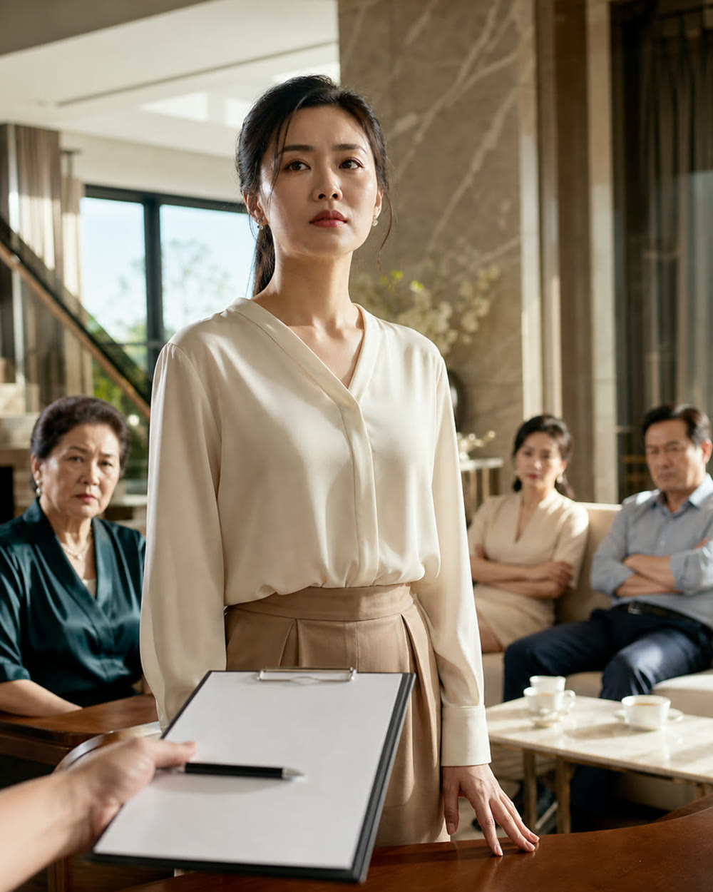 Bố chồng vừa nhắm mắt, cả nhà chồng ép tôi ký giấy từ bỏ thừa kế rồi đuổi ra khỏi cửa