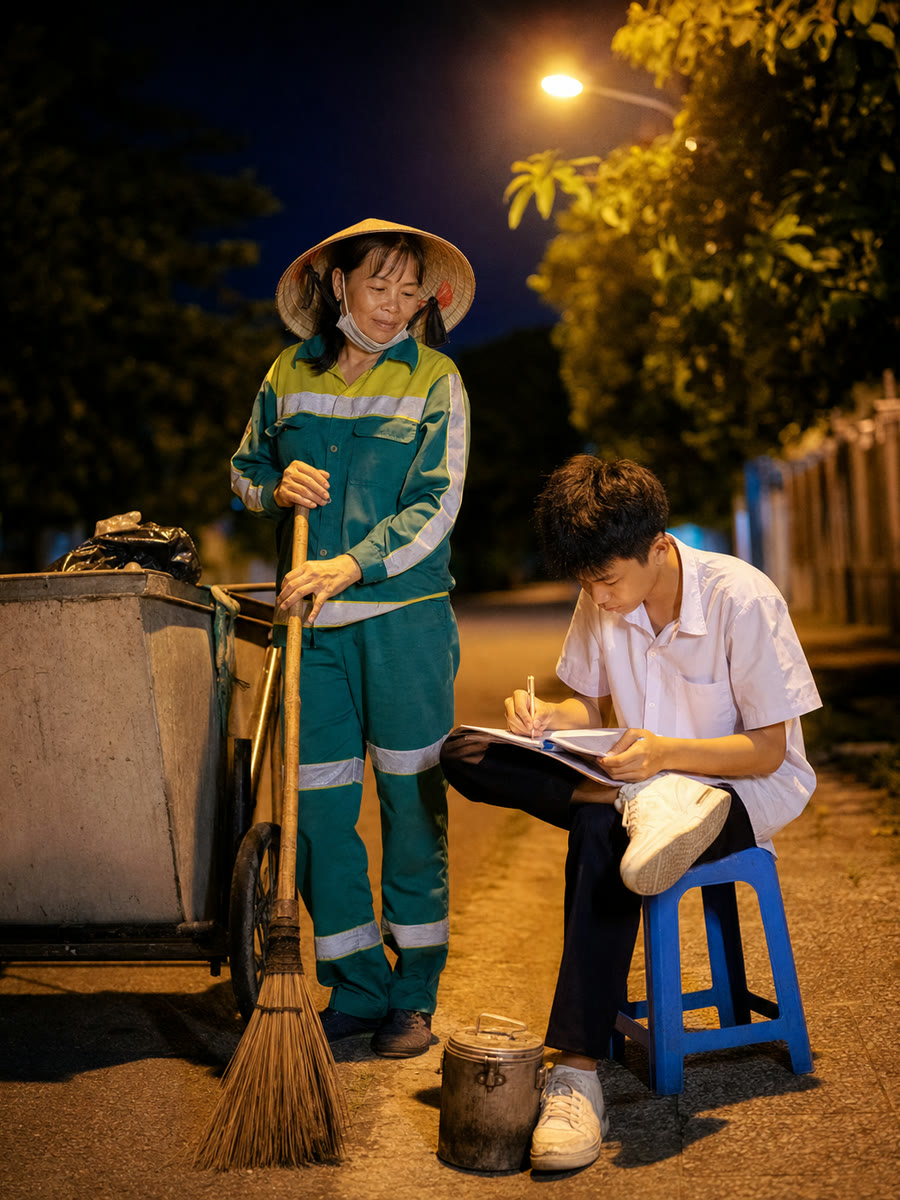 Họp phụ huynh lớp 12, bà trưởng ban đuổi tôi ra cửa vì "đây không phải chỗ của công nhân quét rác", rồi bắt tôi ký giấy nhận con tôi học giỏi là nhờ trung tâm của bà