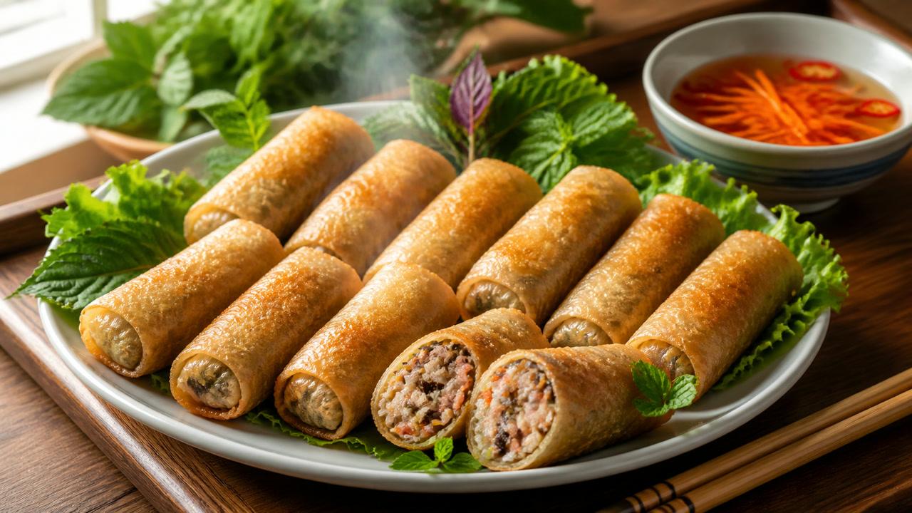 Nem rán vỏ giòn lâu, nhân không chảy nước