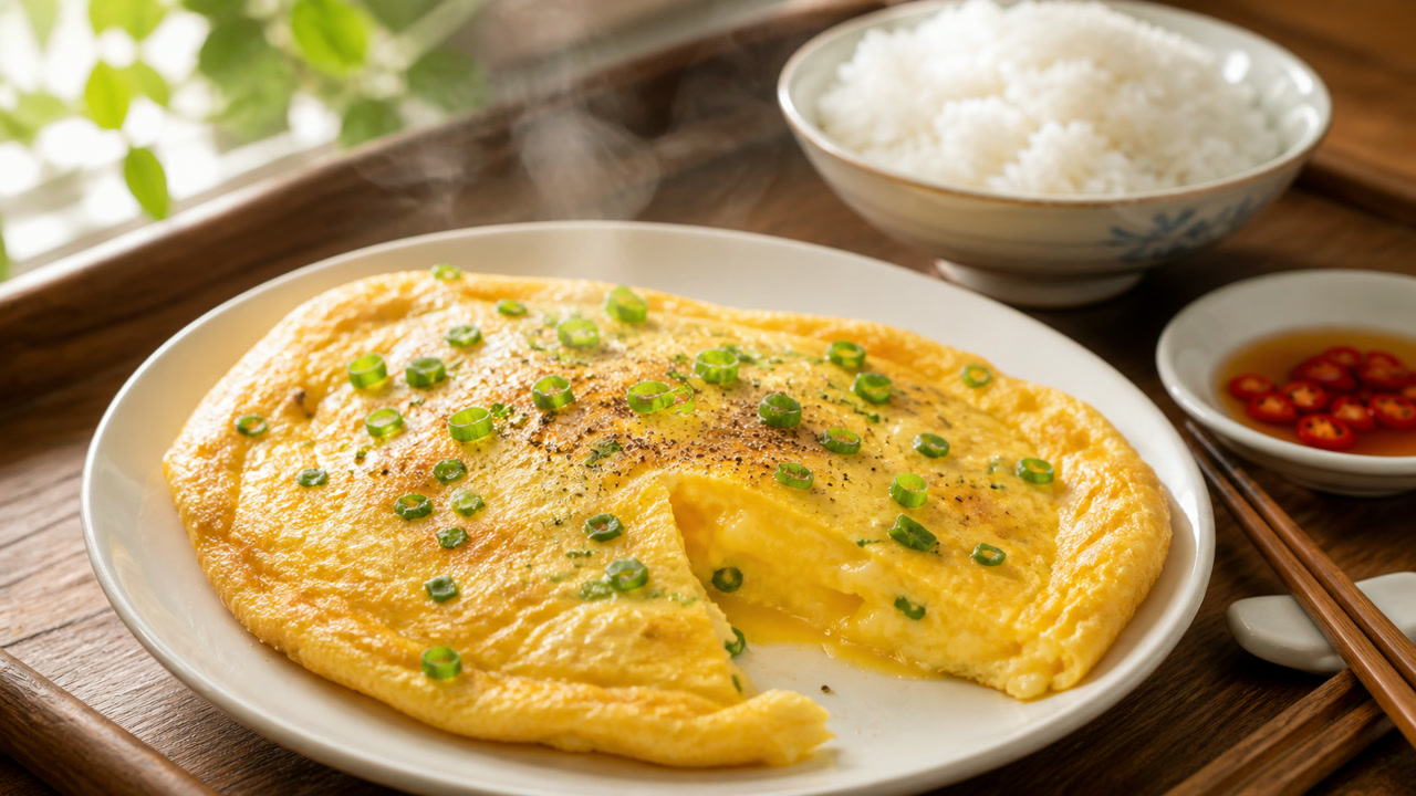 Trứng chiên nước mắm mềm xốp, không bị chai