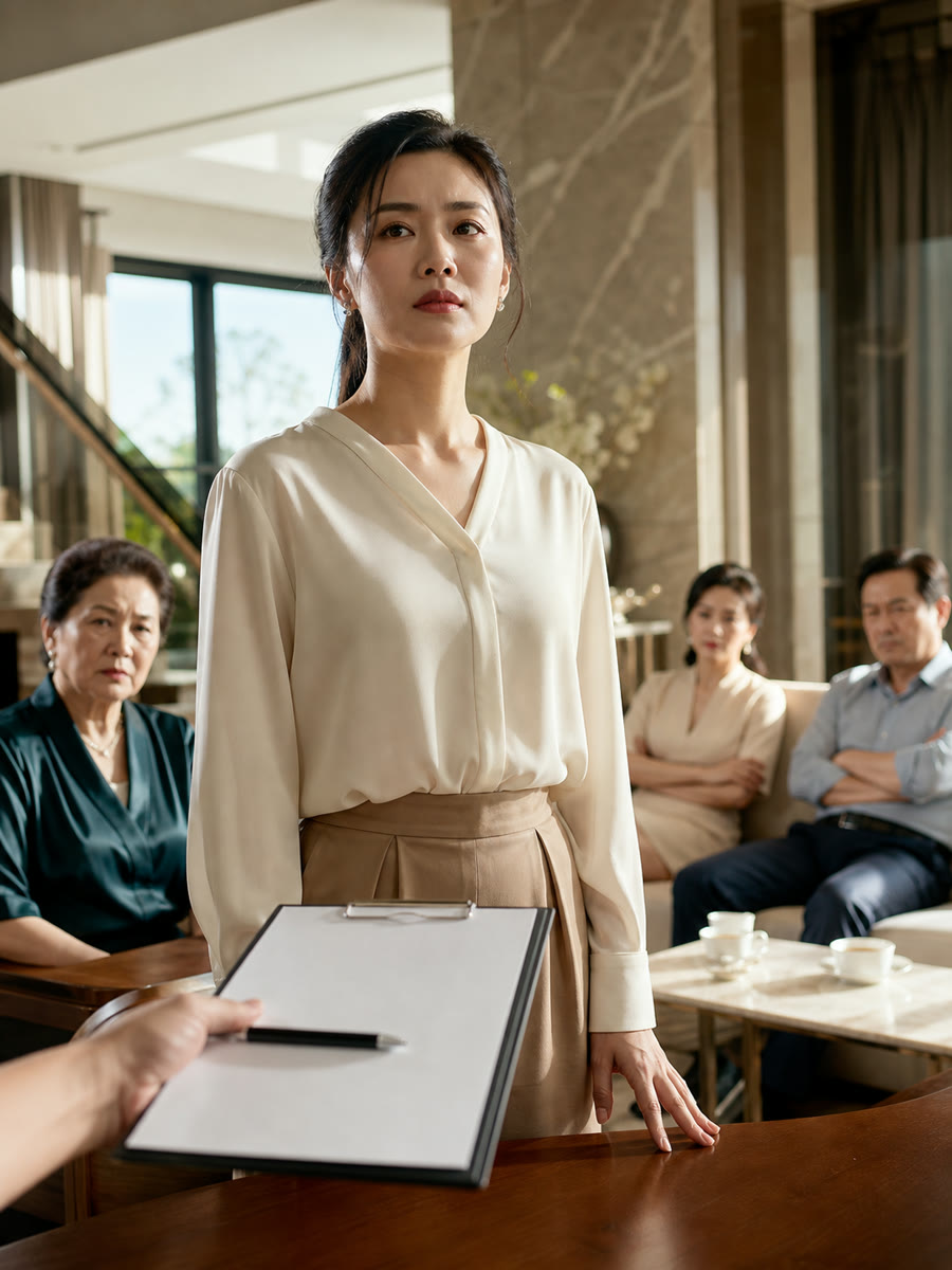 Nghe truyện Bố Chồng Vừa Nhắm Mắt, Cả Nhà Chồng Ép Tôi Ký Giấy Từ Bỏ Thừa Kế Rồi Đuổi Ra Khỏi Cửa — Đến Ngày Luật Sư Mở Di Chúc, Tất Cả Chết Lặng