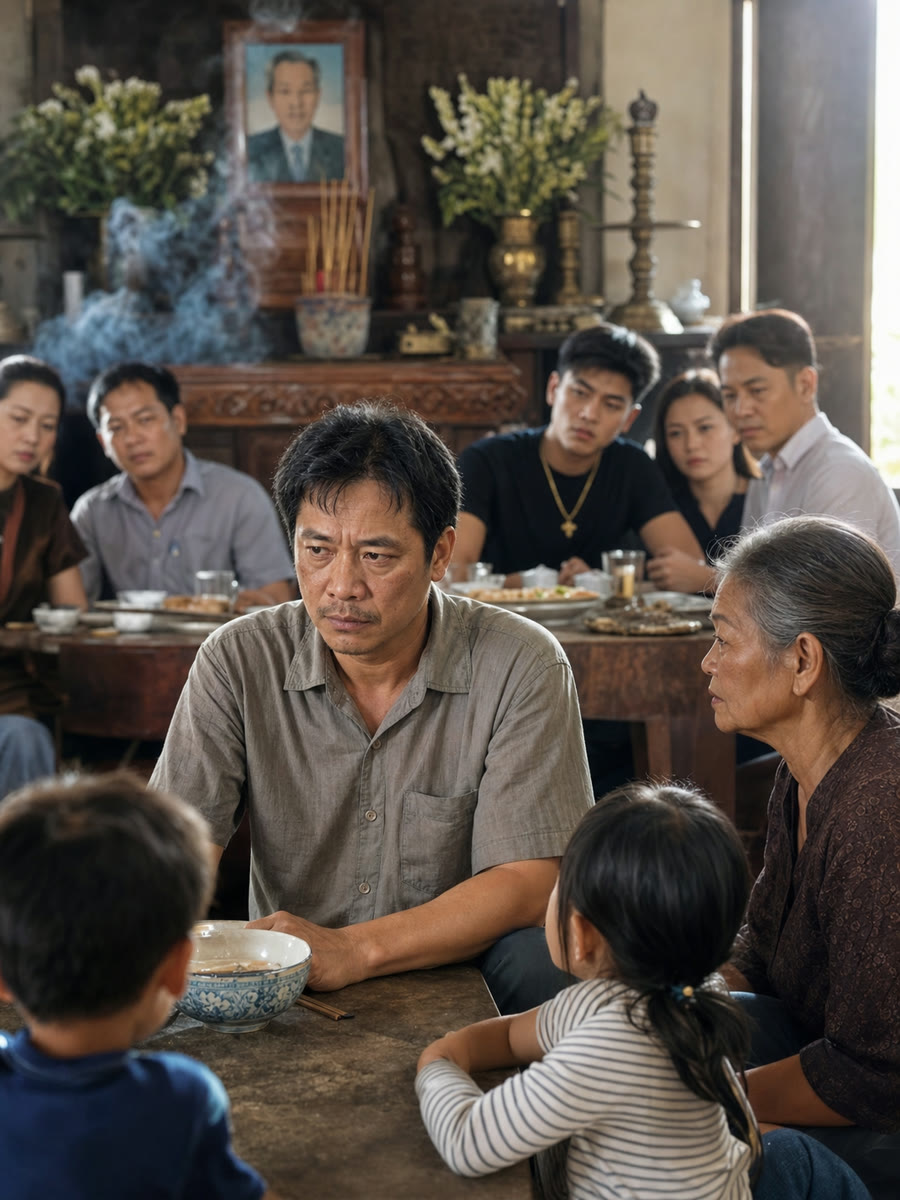 Nghe truyện Về Quê Ăn Giỗ, Tôi Bị Cả Họ Khinh Là Kẻ Nghèo Ăn Bám, Xếp Ngồi Mâm Dưới Với Trẻ Con — Cho Đến Khi Cuốn Sổ Của Ông Nội Được Mở Ra