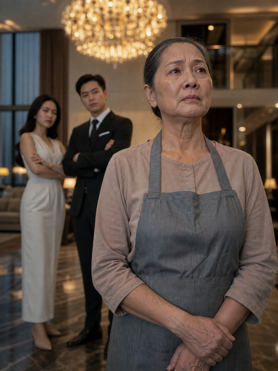 Nghe truyện Bà Giúp Việc Già Bị Cả Nhà Chủ Khinh Rẻ, Vu Ăn Cắp Rồi Đuổi Ra Cửa — Đến Khi Bà Cởi Chiếc Khăn Cũ Trên Đầu, Cả Gia Đình Giàu Có Quỳ Sụp Xuống Xin Lỗi